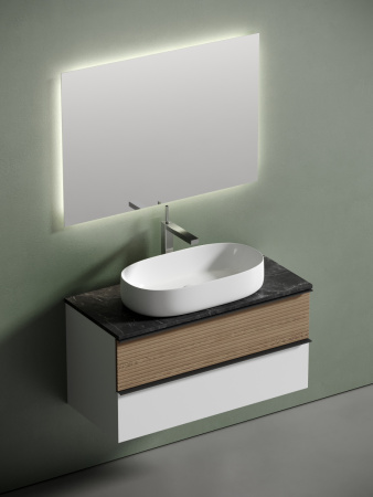 Столешница Sancos TT100A1X 100х50 накладная цвет черный